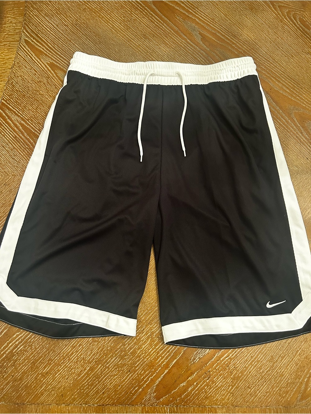 Nike Men’s Black Athletic Shorts with White Trim
